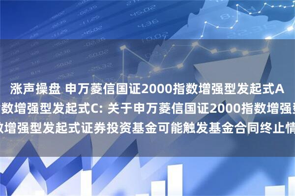 涨声操盘 申万菱信国证2000指数增强型发起式A,申万菱信国证2000指数增强型发起式C: 关于申万菱信国证2000指数增强型发起式证券投资基金可能触发基金合同终止情形的第二次提示性公告
