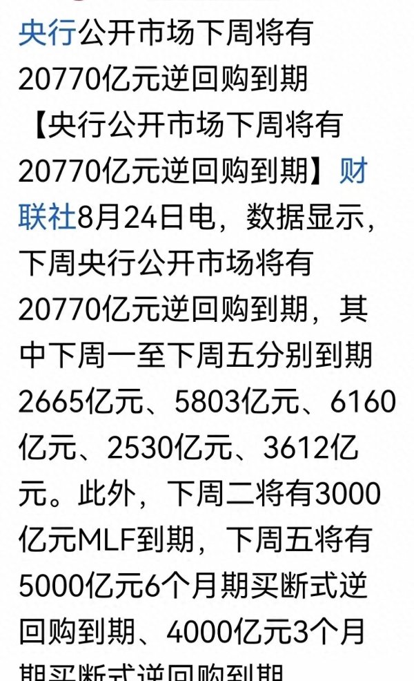 广禾配资 下周央行公开市场将有2万多亿元逆回购到期。
